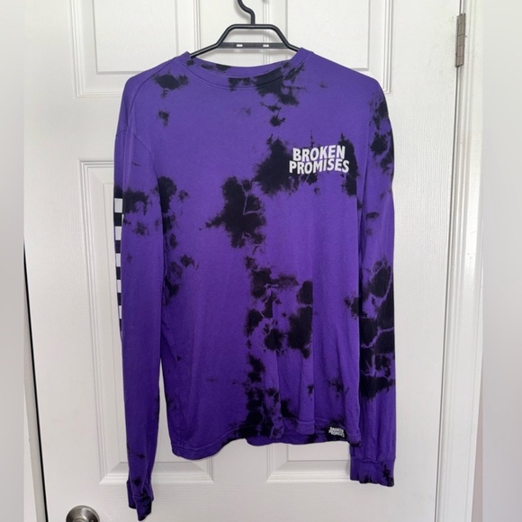 SALE‼️ Broken Promises Purple Punch Tie Dye Long Sleeve T-Shirt - streetwear - Picture 1 of 10